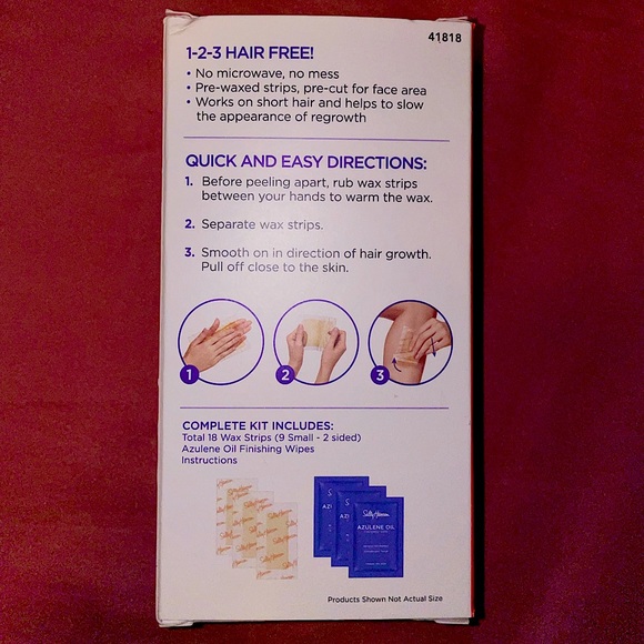 WAX STRIPS | HAIR REMOVER KIT BY SALLY HANSEN- FOR FACE - Picture 2 of 3